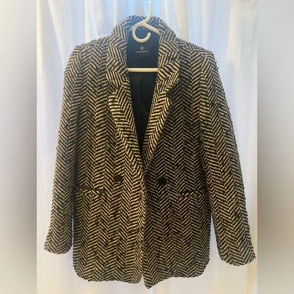 Anine Bing Herringbone Tweed Blazer - Picture 4 of 6